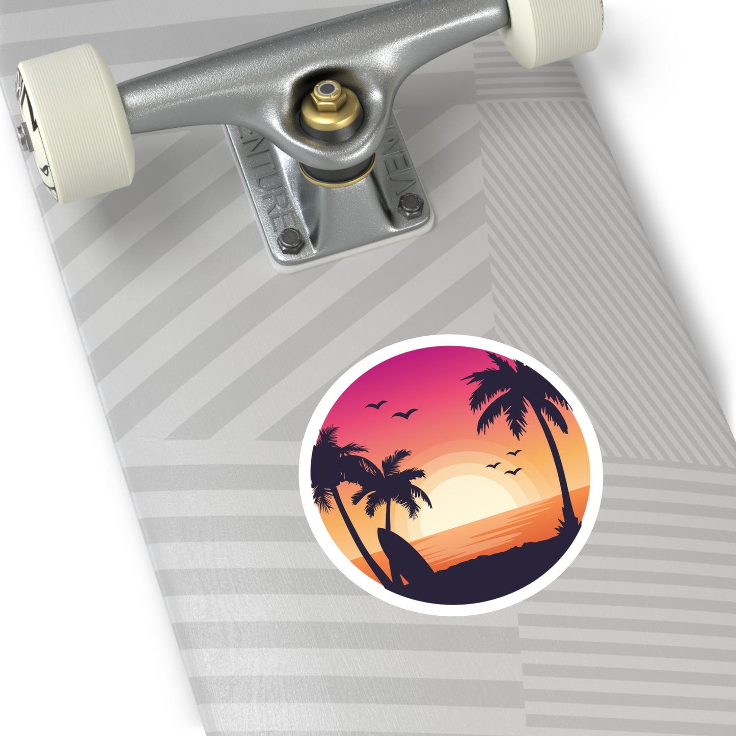 Beach Sunset Round Stickers, Indoor\Outdoor