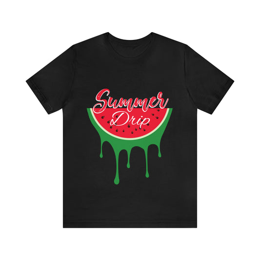 Summer Drip Watermelon Unisex Jersey Short Sleeve Tee