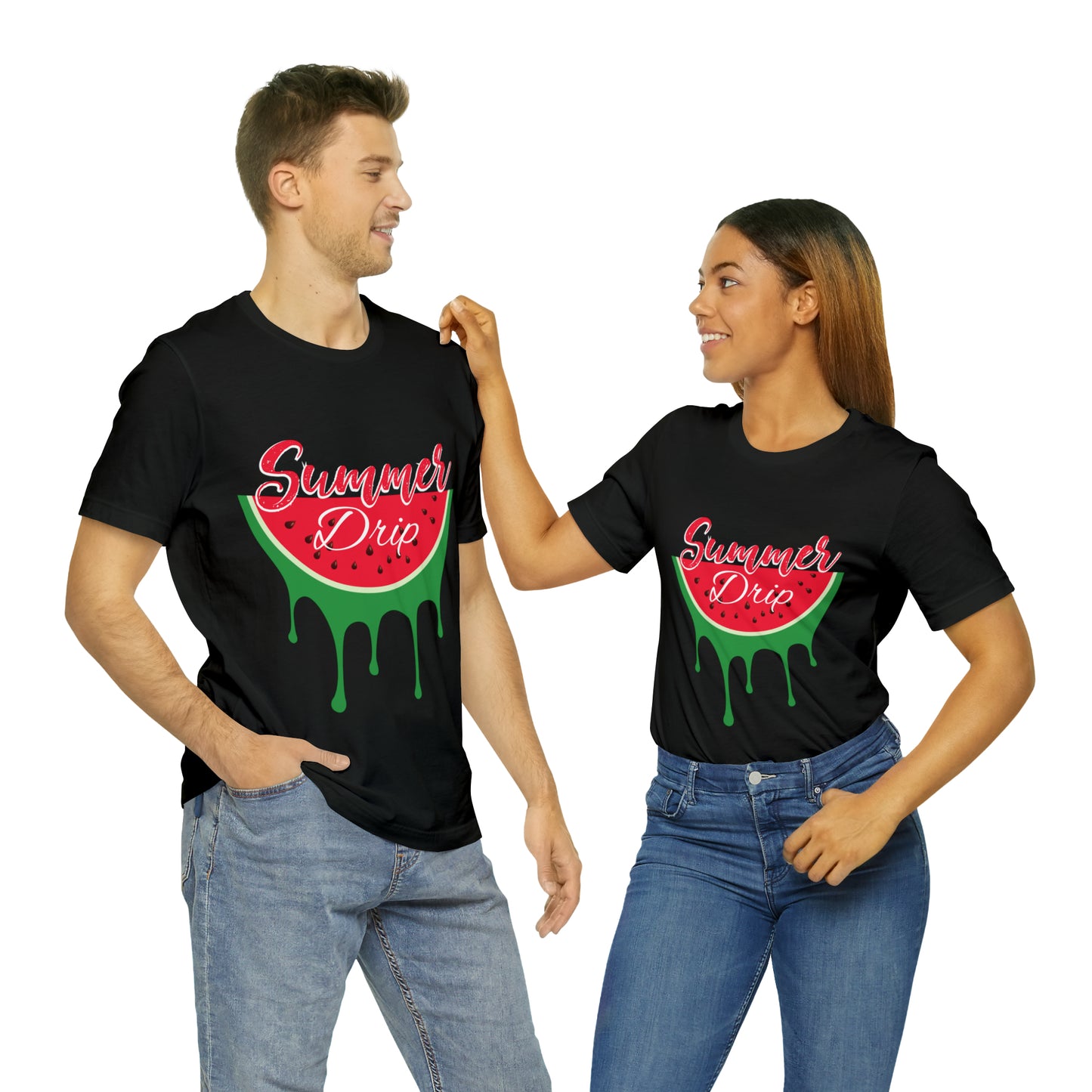 Summer Drip Watermelon Unisex Jersey Short Sleeve Tee