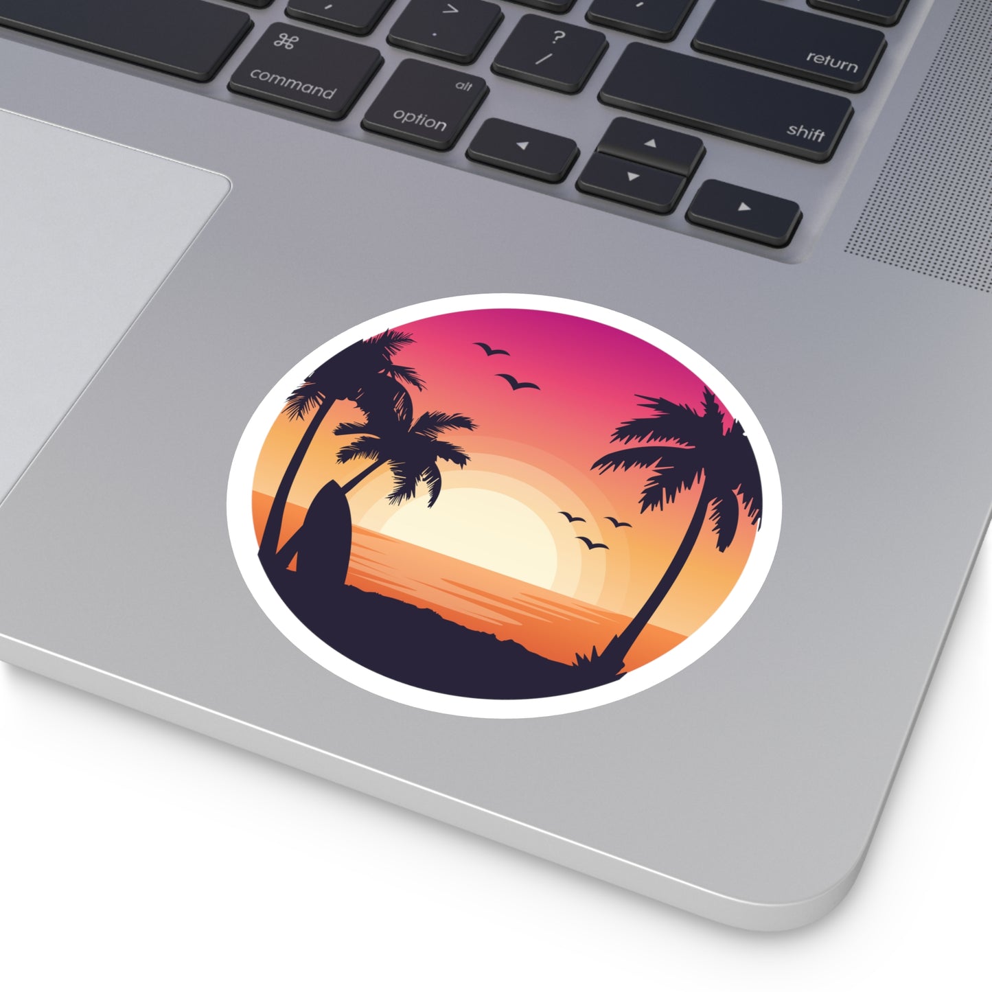 Beach Sunset Round Stickers, Indoor\Outdoor