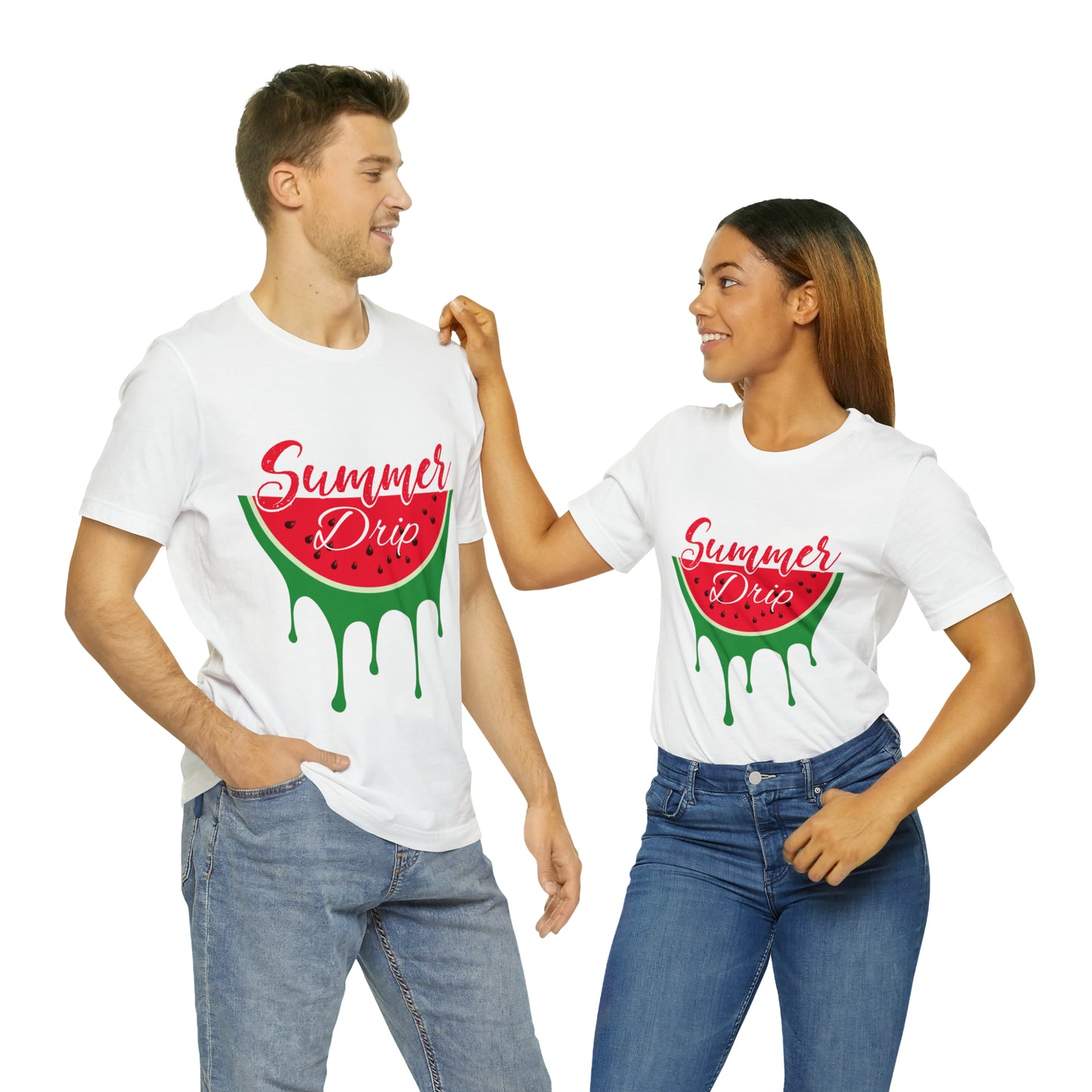 Summer Drip Watermelon Unisex Jersey Short Sleeve Tee