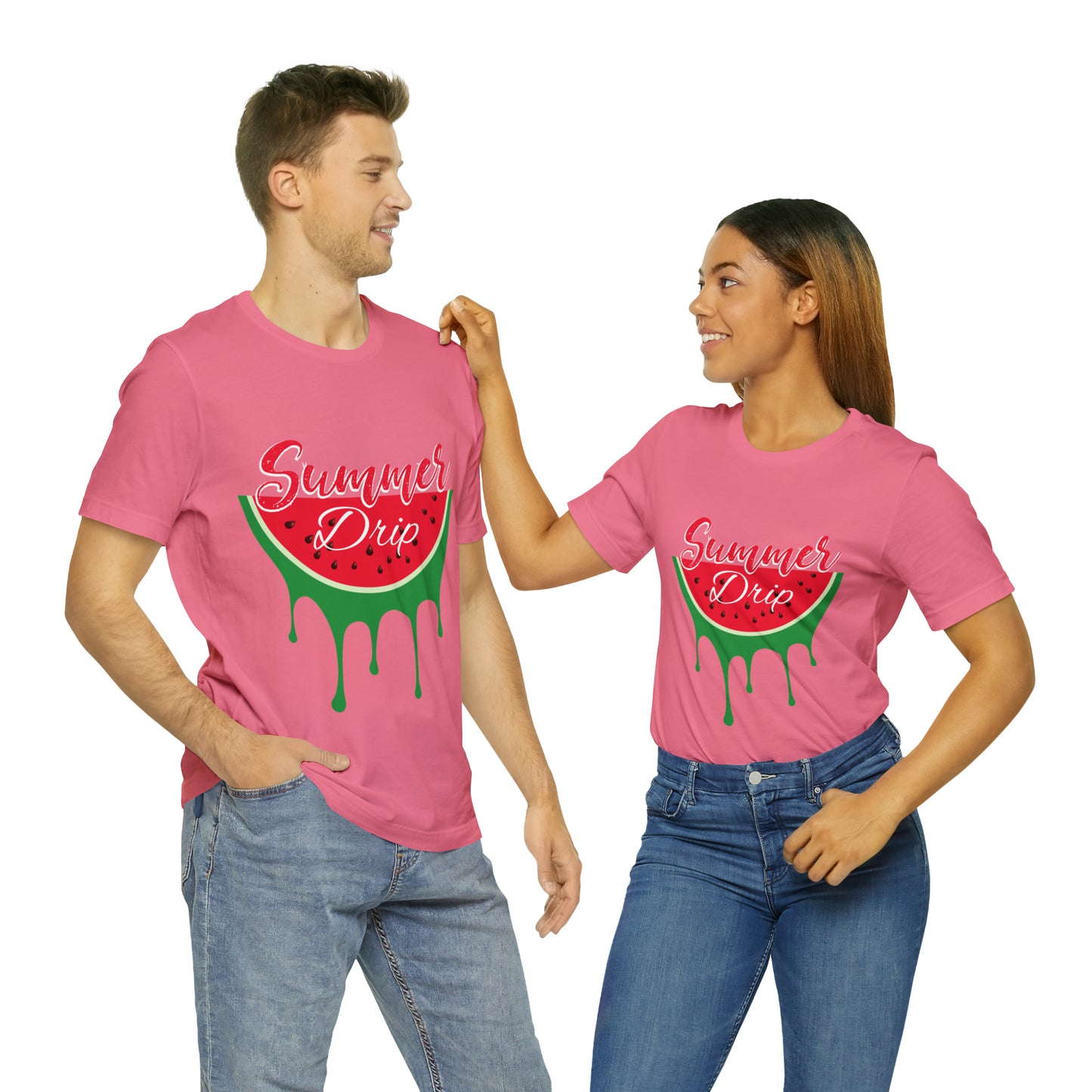 Summer Drip Watermelon Unisex Jersey Short Sleeve Tee