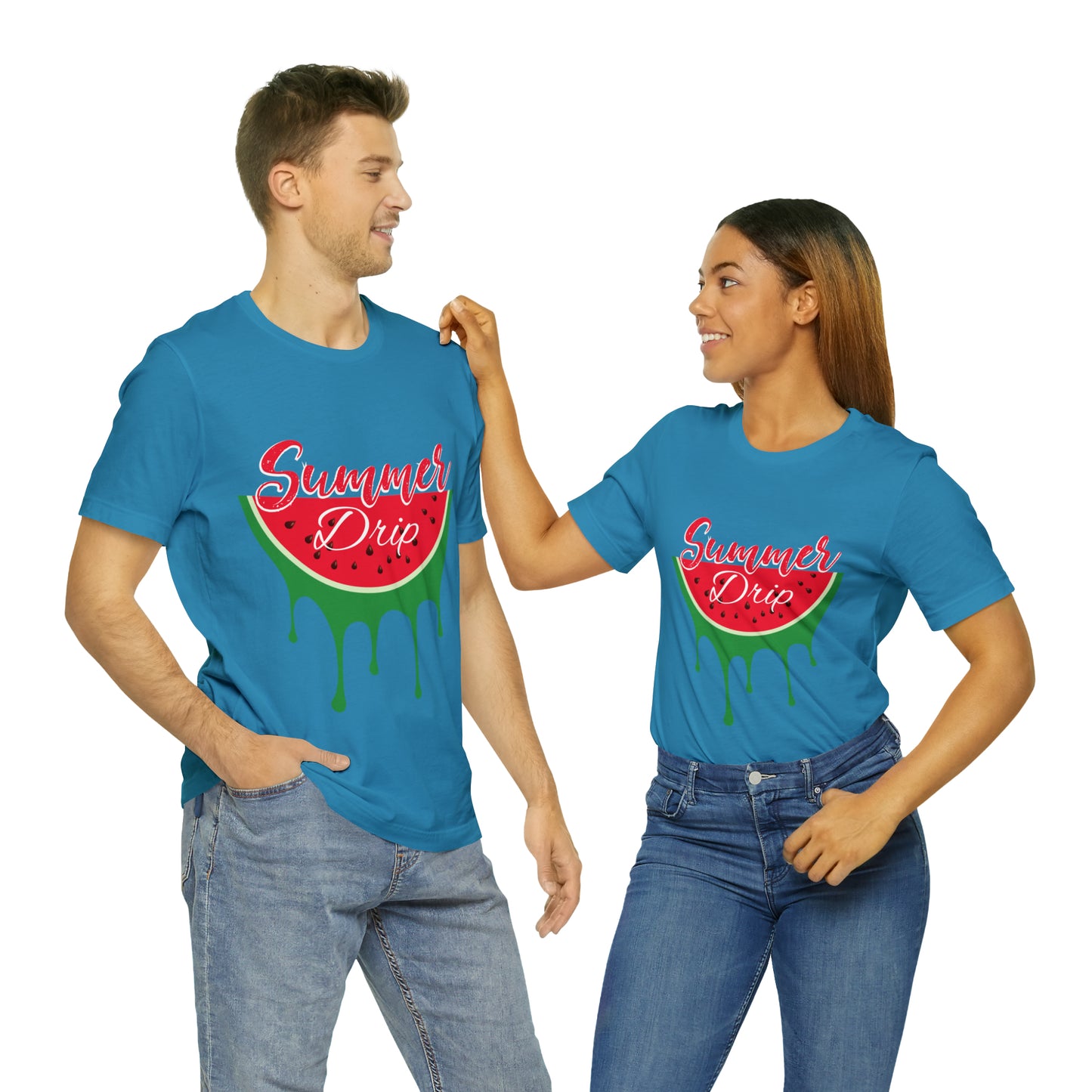 Summer Drip Watermelon Unisex Jersey Short Sleeve Tee