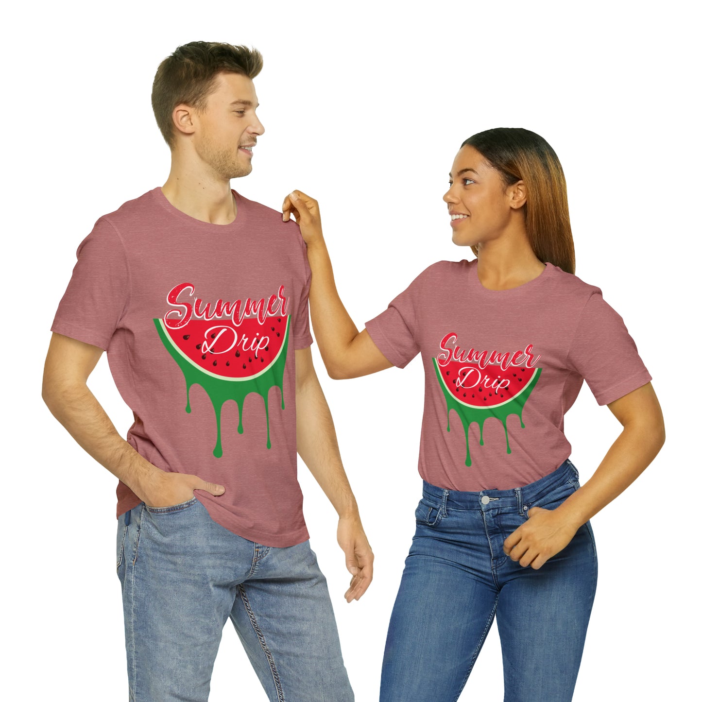 Summer Drip Watermelon Unisex Jersey Short Sleeve Tee